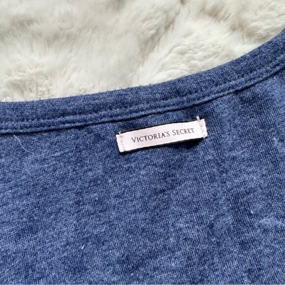 Victoria’s Secret | Heather Blue “Namaste in Bed” Tank Top | Size Small - Picture 5 of 8